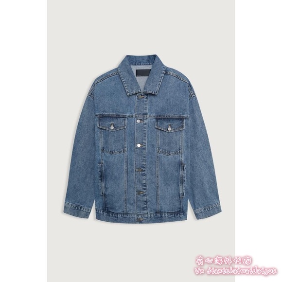 Oak fort men denim jacket medium light wash XS - Picture 7 of 11